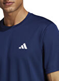 adidas Bisiklet Yaka Düz Mavi - Beyaz Erkek T-Shirt IC7429 TR-ES BASE T
