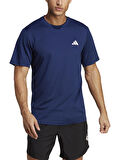 adidas Bisiklet Yaka Düz Mavi - Beyaz Erkek T-Shirt IC7429 TR-ES BASE T