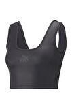Puma 535712-51 T7 Shiny Cropped Top Kadın Siyah Üst T-shirt