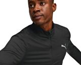 Puma Run Favorite 1/4 Zip M Erkek Uzun Kollu Koşu Tişörtü 52315301 Siyah