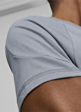 Puma Yuvarlak Yaka Düz Gri Erkek T-Shirt 67331169 EVOSTRIPE Tee Gray Tile
