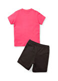 Puma Pembe - Siyah Kadın Eşofman Takımı 67335125-Minicats ESS+ Set