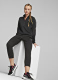 Puma Bisiklet Yaka Siyah Kadın Sweatshırt 67308301 EVOSTRIPE Half-Zip Crew