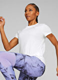 Puma Beyaz Kadın Yuvarlak Yaka Regular Fit T-Shirt 52316602 RUN FAVORITE SS TEE W