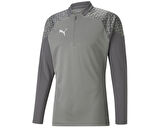 Puma Teamcup Training 1/4 Zip Top Erkek Futbol Uzun Kollu Antrenman Üstü 65798213 Gri
