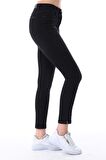 Cedy Denim Kadın Hafif Likralı Skinny Fit Paça Detaylı Pantalon