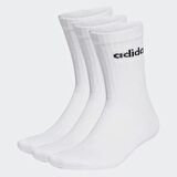 Adidas HT3455 Beyaz Linear Crew Yastıklı 3'lü Bilek Çorap