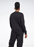 Reebok Siyah Kadın Yuvarlak Yaka Sweatshirt H54774 RI BL Fleece Crew