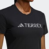 Adidas Terrex Classic Logo Tee W HZ1392 Kadın Tişört Siyah