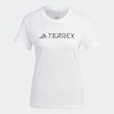 Adidas Terrex Classic Logo Tee W HZ1391 Kadın Tişört Beyaz