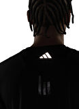 adidas Bisiklet Yaka Düz Siyah Erkek T-Shirt HR3243 RUN ICONS 3 BAR