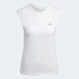 adidas Bisiklet Yaka Düz Beyaz Kadın T-Shirt HM4319 FAST TEE