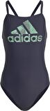 adidas Big Logo Suit Kadın Spor Mayo Lacivert-Mint HR4417