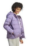 adidas Mor Kadın Kapüşon Yaka Regular Fit Mont IK3181-W HELIONIC HO J     SHA