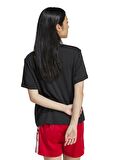 adidas Siyah Kadın Yuvarlak Yaka Normal Kalıp T-Shirt IU2422 TRFL