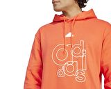adidas Bl Fl Hd Q1 Gd Erkek Günlük Sweatshirt IS1991 Turuncu