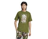 adidas Camo Tongue Tee Erkek Günlük Tişört IS0248 Yeşil