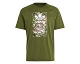 adidas Camo Tongue Tee Erkek Günlük Tişört IS0248 Yeşil