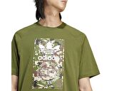adidas Camo Tongue Tee Erkek Günlük Tişört IS0248 Yeşil
