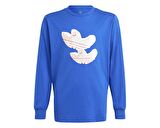 adidas Longsleeve Çocuk Günlük Sweatshirt IS3229 Mavi