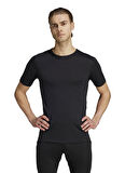 Siyah Erkek Yuvarlak Yaka Normal Kalıp T-Shirt HZ8551 XPR MER150 SS
