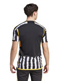 adidas Siyah - Beyaz - Sarı Erkek Bisiklet Yaka  Baskılı Forma HR8256-HR8256-JUVENTUS HOME JERSEY