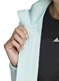 adidas Açık Mavi Kadın Dik Yaka Regular Fit Polar Sweatshırt IB1811-W MT LT FL JA       SEF