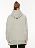 Reebok Gri Melanj Kadın Yuvarlak Yaka Sweatshirt IL2107 LUX OVERSIZED HOODIE
