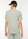 Reebok Gri Melanj Erkek Yuvarlak Yaka T-Shirt IM1617 REEBOK IDENTITY STACKED L