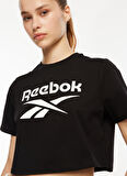 Reebok Siyah Kadın Yuvarlak Yaka T-Shirt II3221