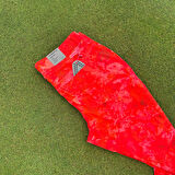 Alberto Mona Flower Jersey Düşük Bel Dar Paça Desenli Kadın Pantolon