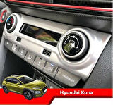 Hyundai Kona Klima Düğme Kaplama - Silver