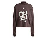 adidas W Bluv Crew Kadın Günlük Sweatshirt IS4298 Kahverengi