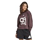 adidas W Bluv Crew Kadın Günlük Sweatshirt IS4298 Kahverengi