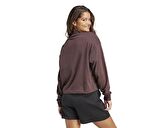 adidas W Bluv Crew Kadın Günlük Sweatshirt IS4298 Kahverengi