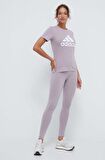 adidas Essentials Logo Kadın Tişört Mor IR5411