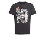 adidas Y Mesii G T Çocuk Futbol Tişörtü IU2227 Siyah