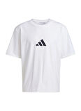adidas JC5482 M Z.N.E. TEE LO Beyaz Yuvarlak Yaka Loose Fit Desenli Erkek T-Shirt