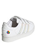 adidas Beyaz Kız Çocuk Yürüyüş Ayakkabısı JI0509-SUPERSTAR LED LIGHTS CF C