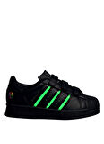 adidas Siyah - Gri Erkek Çocuk Yürüyüş Ayakkabısı JI0510-SUPERSTAR LED LIGHTS CF C