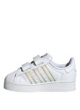 adidas Beyaz - Yeşil Bebek Yürüyüş Ayakkabısı JI0511-SUPERSTAR LED LIGHTS CF I