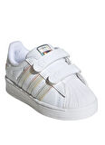adidas Beyaz - Yeşil Bebek Yürüyüş Ayakkabısı JI0511-SUPERSTAR LED LIGHTS CF I