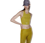 IT8251-K adidas By Stella Mccartney Asmc Training Crop Top Kadın B&amp;uuml;stiyer Sarı