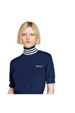 adidas Kadın  Mavi  T-shirt CROP TURTLENECK JC7680