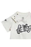 adidas Çocuk  Beyaz  Eşofman SHORT TEE SET JD1042