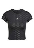 Siyah Kadın Yuvarlak Yaka Normal Kalıp T-Shirt IK5503 HYGLM T Q4