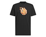 adidas On Fire G T Erkek Baketbol Tişörtü IX0107 Siyah