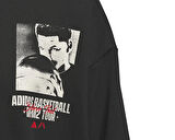 adidas Ae Gfx Hoody Erkek Basketbol Sweatshirts IY1592 Siyah