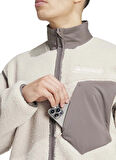 Bej Erkek O Yaka Normal Kalıp Zip Ceket IY2402 XPL PILE FL JKT