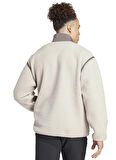 Bej Erkek O Yaka Normal Kalıp Zip Ceket IY2402 XPL PILE FL JKT